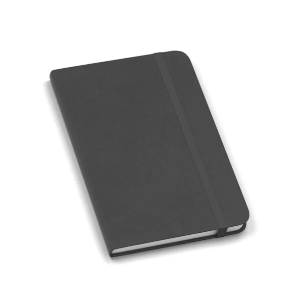 Üres notebook rugalmas szalagzáró mockup — Stock Fotó