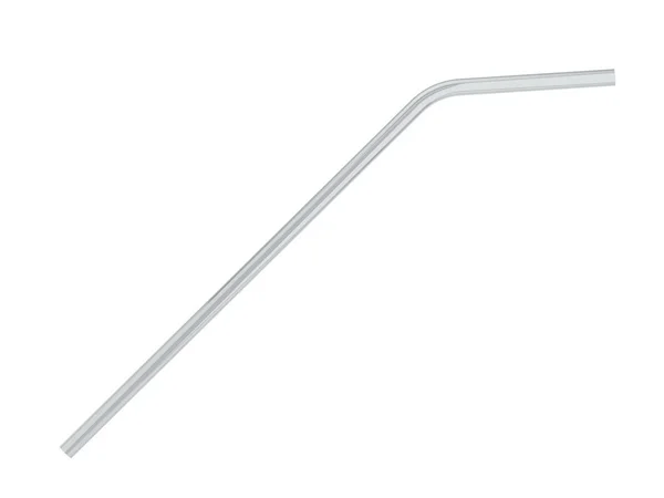 Metallic straw to use instead of plastic one — Stock Photo, Image