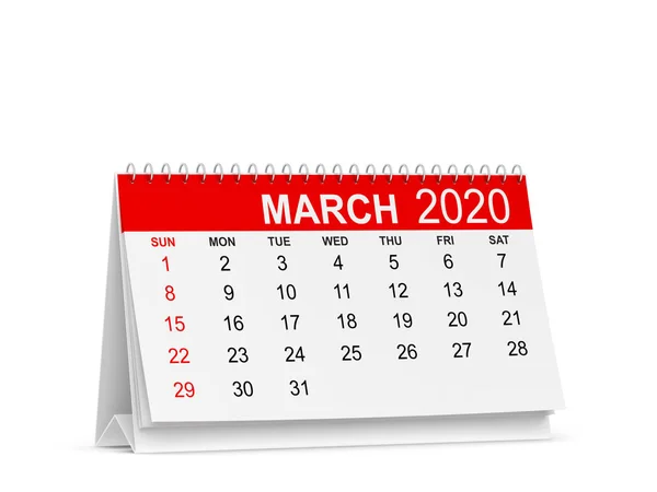 Kalender voor 2020 jaar — Stockfoto
