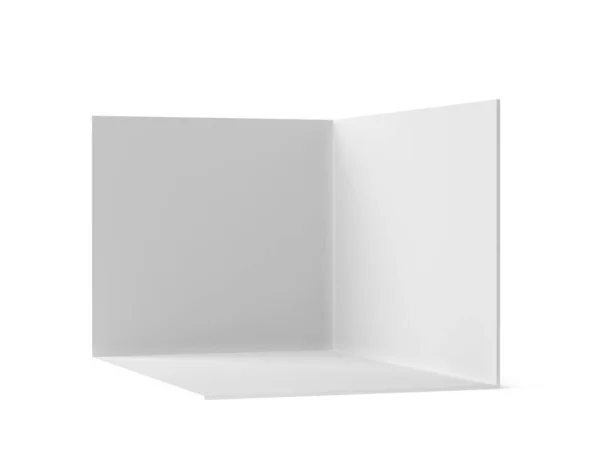 Mockup Semplice Stand Fieristici Illustrazione Isolata Sfondo Bianco — Foto Stock