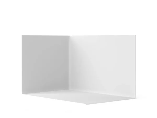 简单的交易摊位模型 3D在白色背景上孤立的图解 — 图库照片