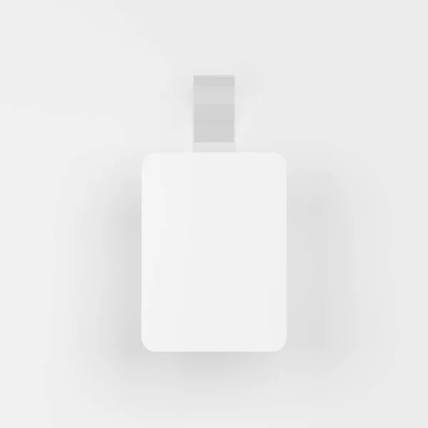 Blank Wobbler Tag Mockup Illustration Sur Fond Gris — Photo