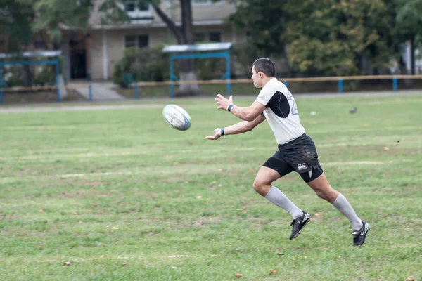 Jogadores de rugby em ação — Fotografia de Stock