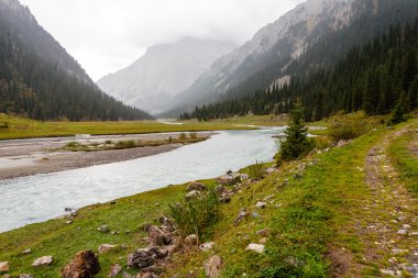 Tien Shan dağ manzarası