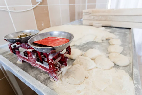 Bread dough in bakery — Stock Photo, Image