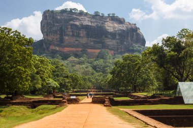 Benzersiz aslan kaya Sigiriya, Sri Lanka.