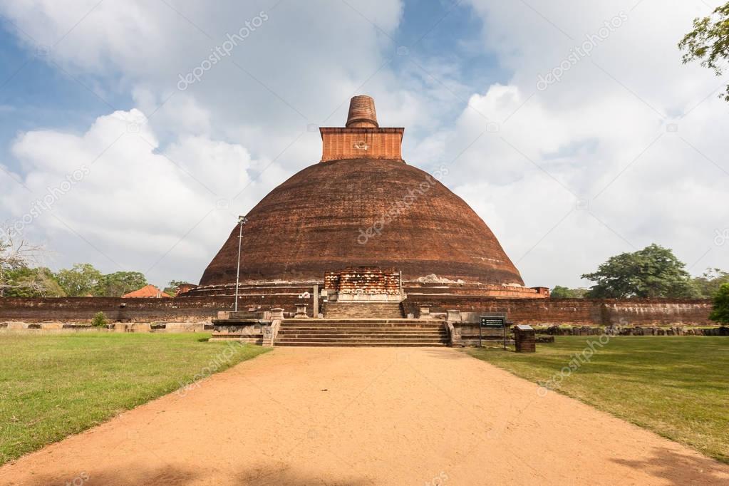 Jetavana Dagoba landmark of Anuradhapura, Sri Lanka, Asia.