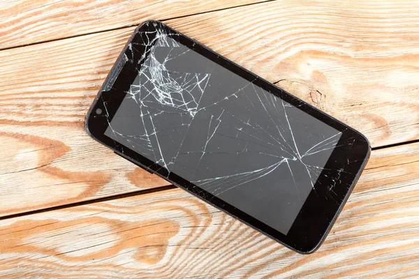 Mobile smartphone with broken screen