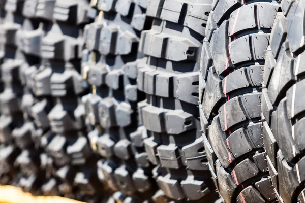 Motorcycle tires outside. — Stock Photo, Image