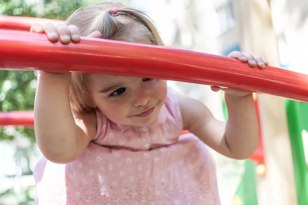 Cute little girl having fun. — Stock Photo, Image