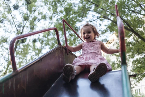 Cute little girl having fun. — Stock Photo, Image