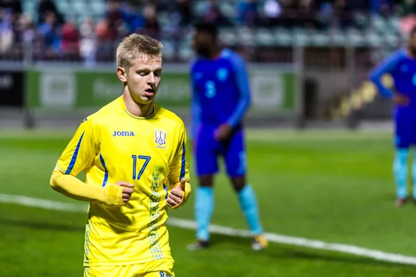 Europeiska U21-mellan matcha Ukraina - Nederländerna. — Stockfoto