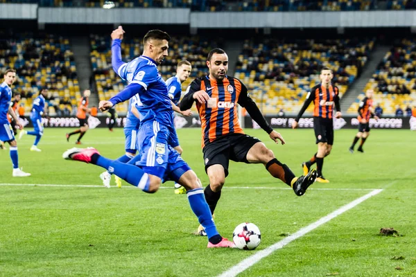 Oekraïense Premier League, Shakhtar Donetsk Dynamo Kiev - overeenkomen met — Stockfoto