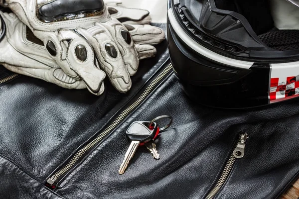 Vue des accessoires motocyclistes . — Photo