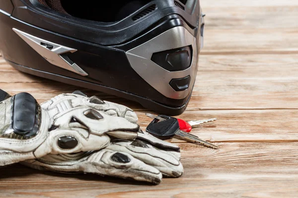 Vista di accessori motociclista . — Foto Stock