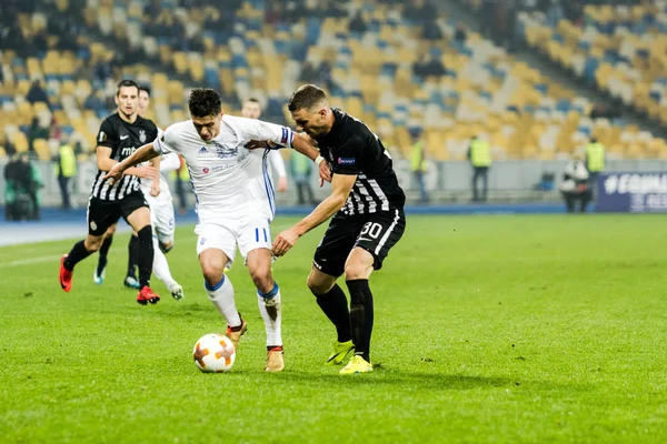UEFA Europa League partido de fútbol Dynamo Kiev jalá Partizan, Dece — Foto de Stock