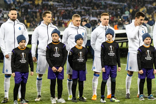 UEFA Europa League football match Dynamo Kyiv ��� AEK, February — Stock Photo, Image