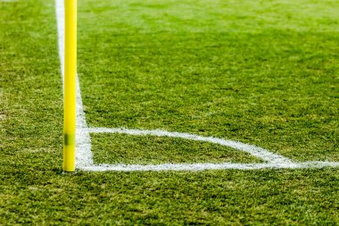Futbol beyaz köşe hattı