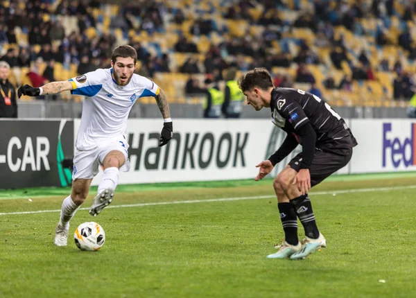 UEFA Europa League partido de fútbol Dinamo Kiev Lugano, diciembre — Foto de Stock