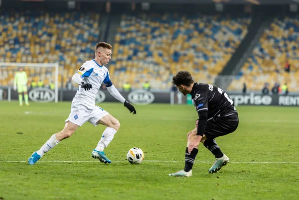 UEFA Europa League football match Dynamo Kyiv - Lugano, December — Stock Photo, Image