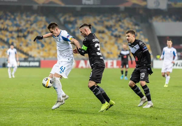 Match de football UEFA Europa League Dynamo Kiev - Lugano, décembre — Photo