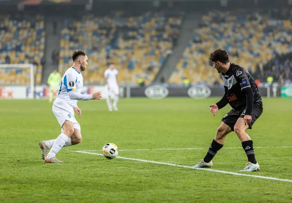 Uefa Europa League fotbalový zápas Dynamo Kyiv - Lugano, Prosinec — Stock fotografie