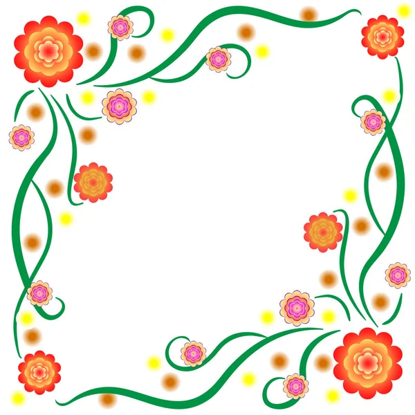 Parlak stilize çiçek deseni