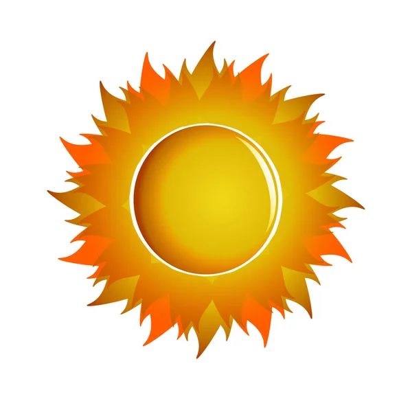 Grand soleil orange agressif — Image vectorielle