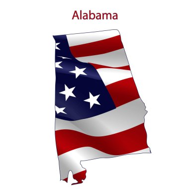 Alabama Amerikan bayrağı tam