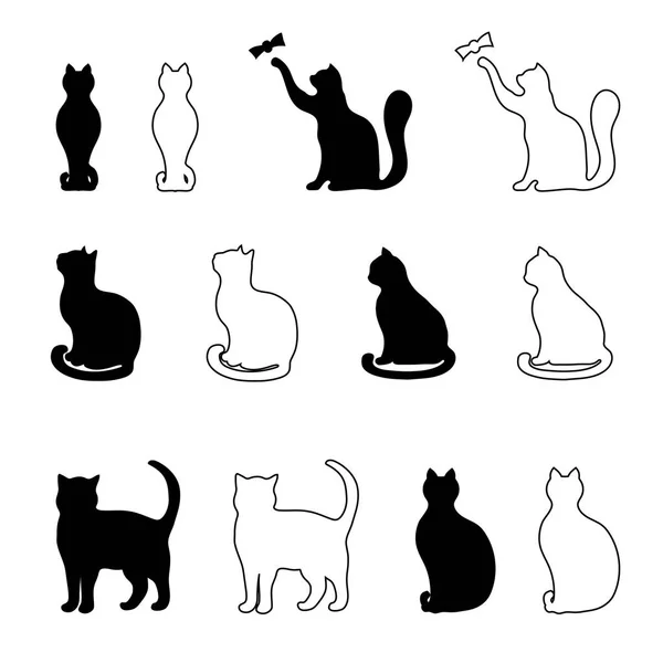 siluet siyah bir kedi