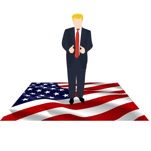 Amerika Başkanı bayrak — Stok Vektör