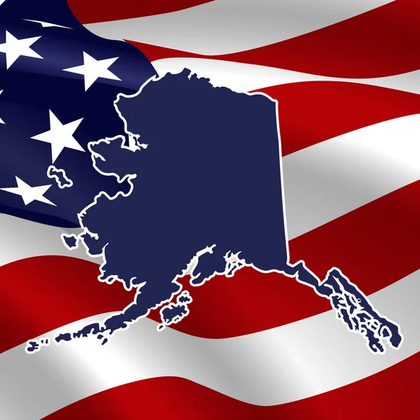 Amerika Birleşik Devletleri, Alaska. — Stok Vektör