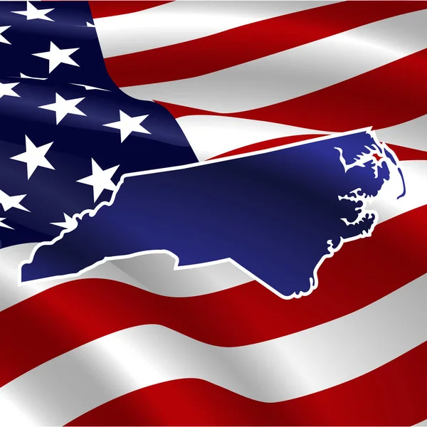 Amerika Birleşik Devletleri, Noth Carolina. Usa bayrağında