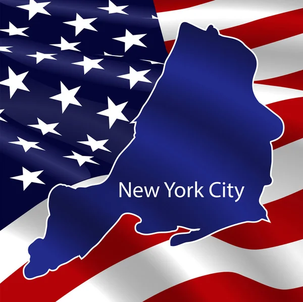 Amerika Birleşik Devletleri, New York. ABD bayrak arka planı — Stok Vektör