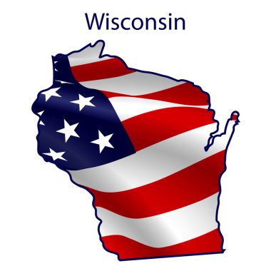 Wisconsin, rüzgarda dalgalanan Amerikan bayrağıyla dolu.