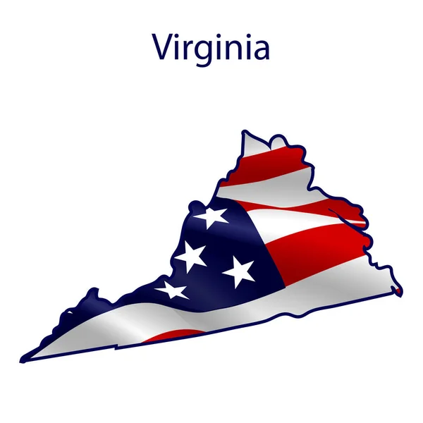 Virginia, rüzgarda dalgalanan Amerikan bayrağıyla dolu