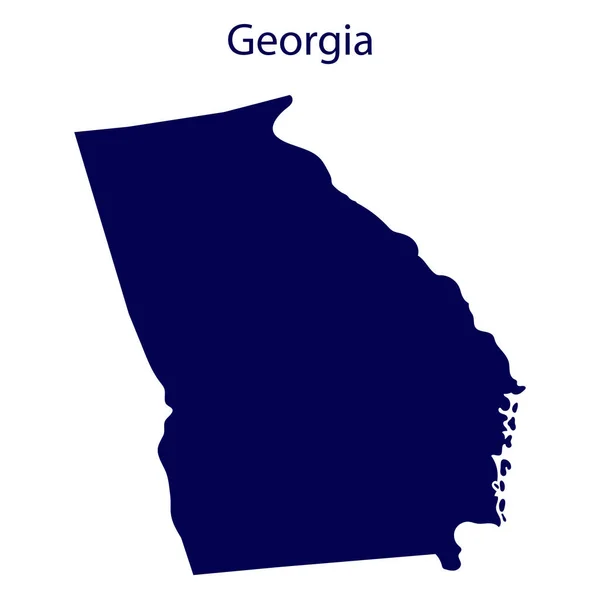 United States Georgia Dark Blue Silhouette State Its Borders — Stock Photo, Image