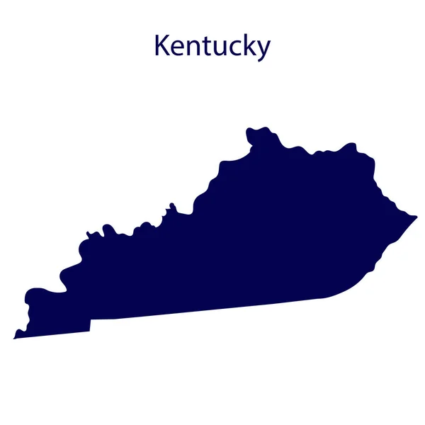 Förenta Staterna Kentucky Mörkblå Siluett Staten Vid Dess Gränser — Stockfoto