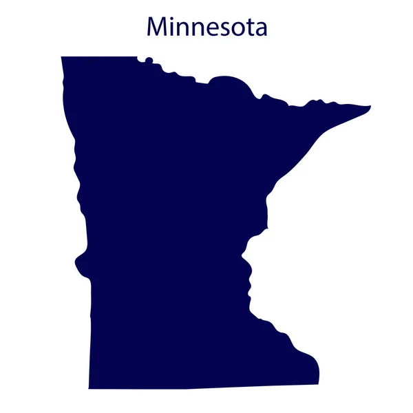 Birleşik Devletler, Minnesota. Sınırlarında devletin koyu mavi silueti.
