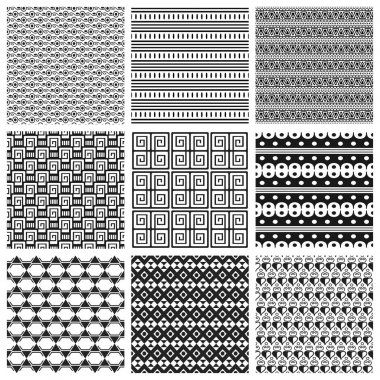 9 evrensel farklı vektör Dikişsiz desen