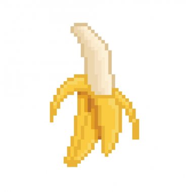 Muz piksel kutsal kişilerin resmi, vektör. EPS 8 biçimi.