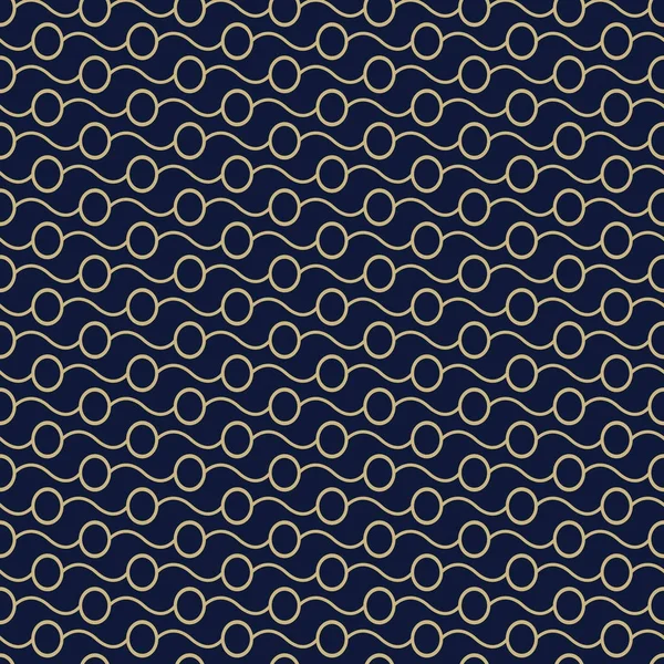 Textura elegante sem costura com círculos e cor azul escuro . — Vetor de Stock