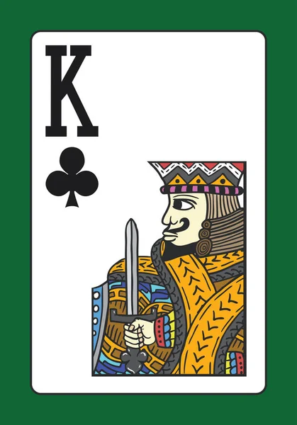 King of clubs — Stock Vector