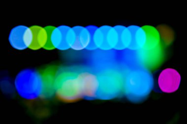 Işığın birçok renginde bokeh