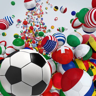 düşen futbol topları
