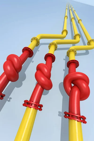 Газовый кризис 3D — стоковое фото