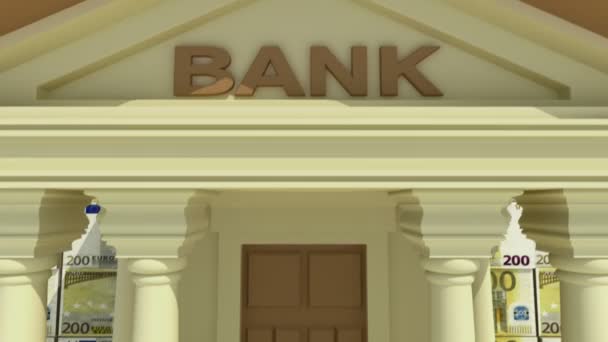 Concepto bancario 3D — Vídeos de Stock
