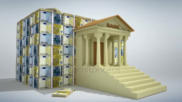 Concepto bancario 3D — Vídeos de Stock