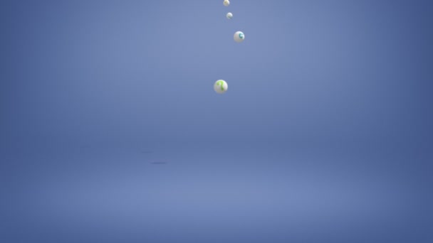 Falling Balls Question Marks Blue Faq Concept — Stock Video