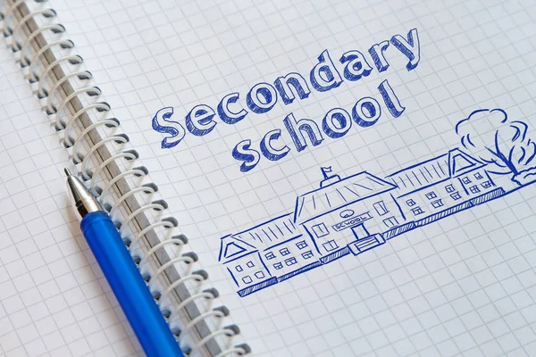 Text Secondary School Handwritten Sheet Notebook — Stock Photo, Image